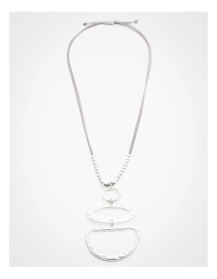 Geo Clean Metal Necklace in Silver image 1