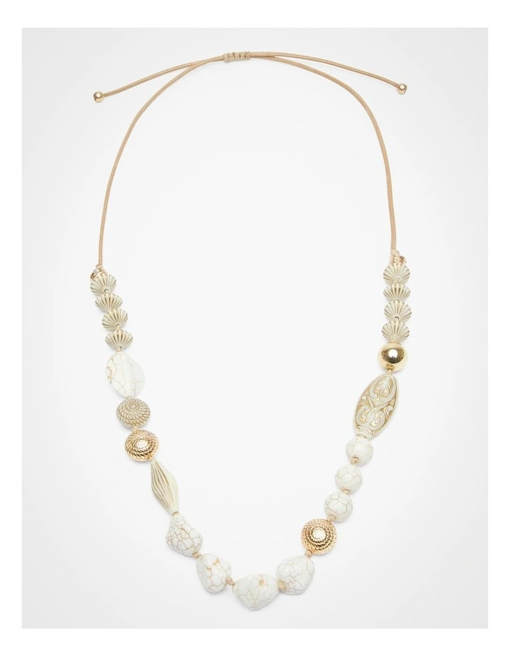 Bead Necklace in Natural image 1