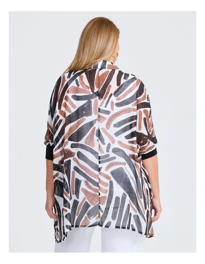 Chiffon Frappe Foil Shirt Print image 2