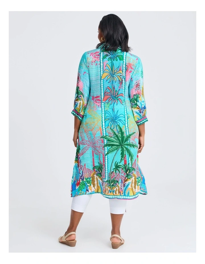 Natural Palm Cove Shirt Dress in Print image 2