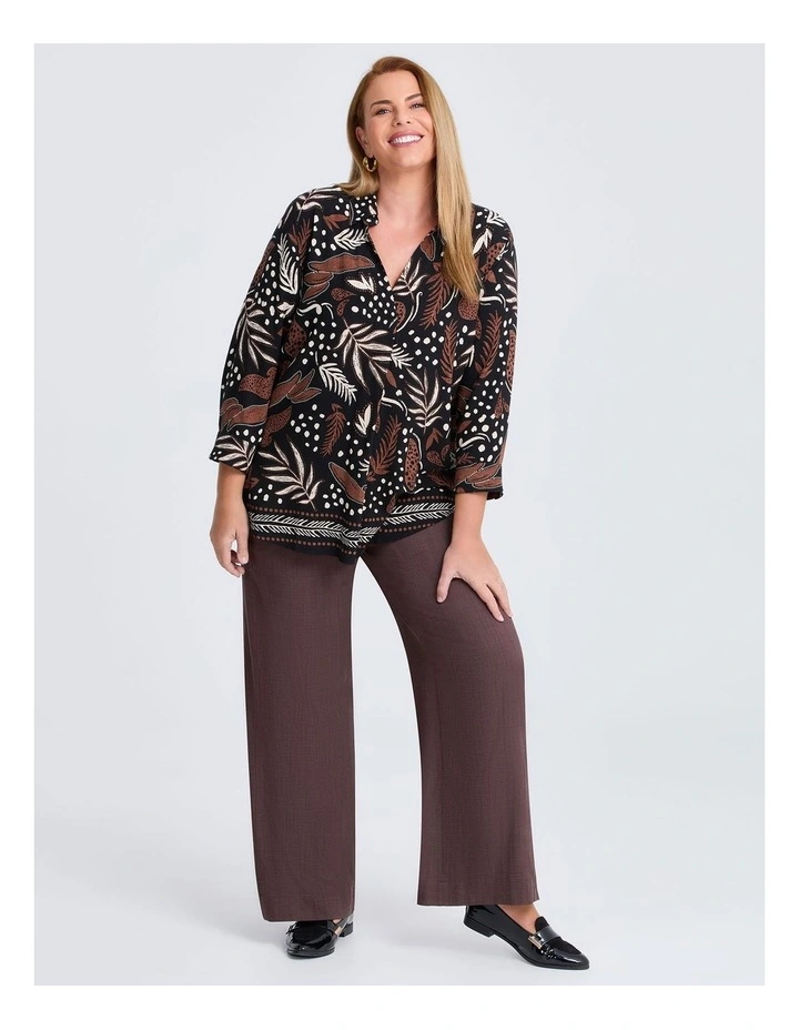 Natural Kaia Wide Leg Pant Espresso image 4