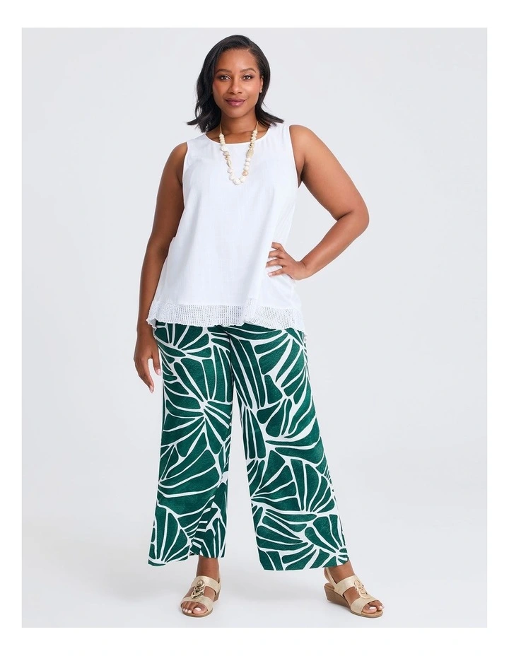 Linen Blend Trinity Pant in Multi image 3