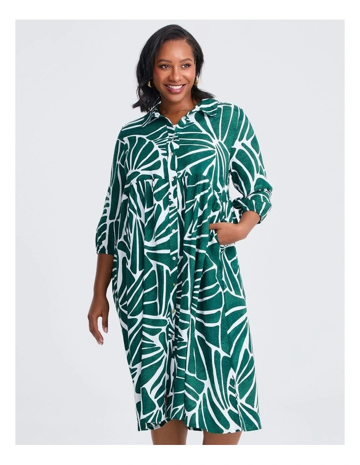 Linen Blend Trinity Shirt in Print image 3