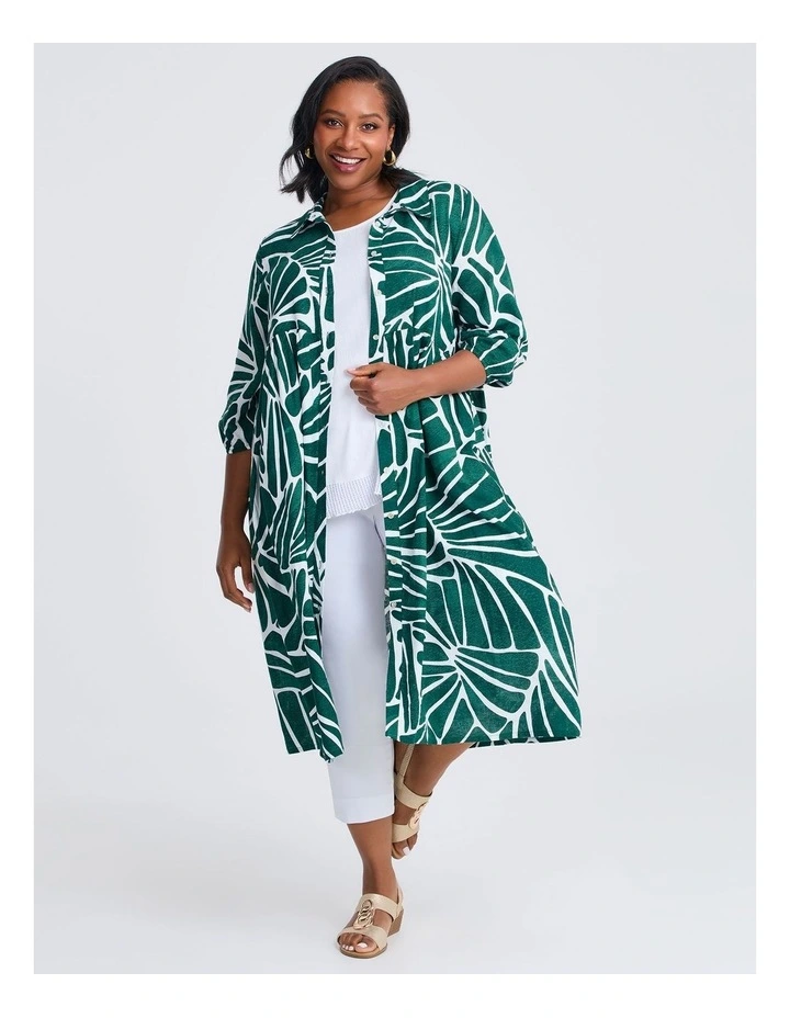 Linen Blend Trinity Shirt in Print image 4
