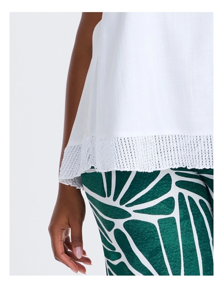 Natural Ellis Sleeveless Top in White image 3