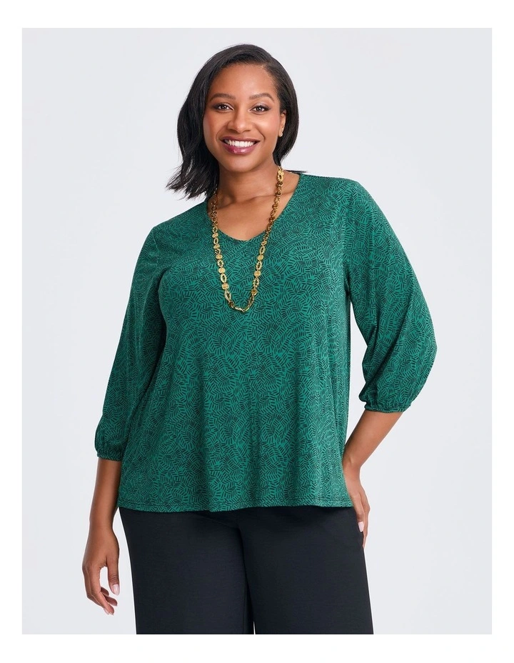 Monotone Linden Top in Print image 1