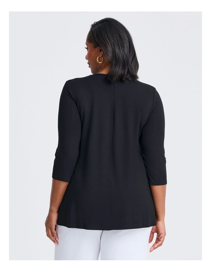 Natural Daytime Glam Top in Black image 2