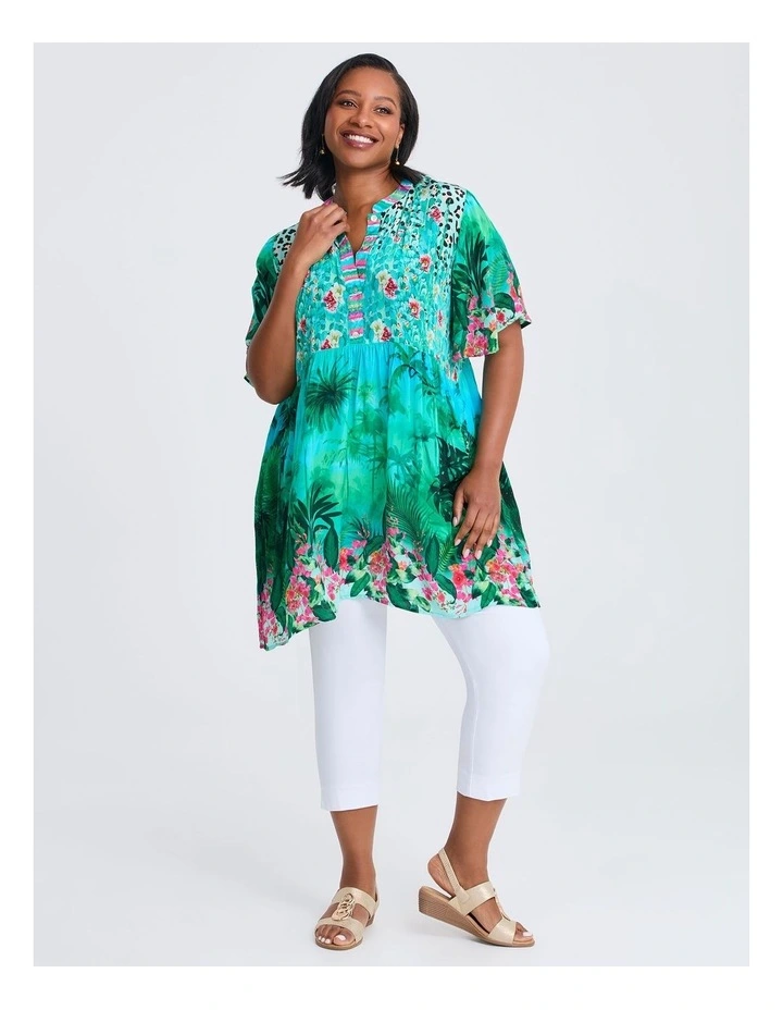 Natural Palm Cove Tunic in Print image 3