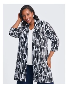 Lexie Longline Cardigan in Black