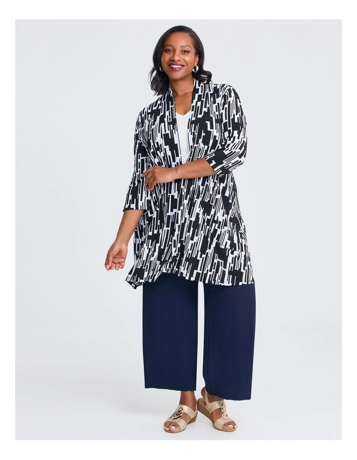 Lexie Longline Cardigan in Black image 3