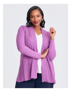 Madonna Natural Cardigan in Orchid