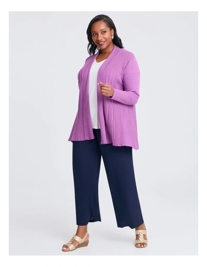 Madonna Natural Cardigan in Orchid image 3
