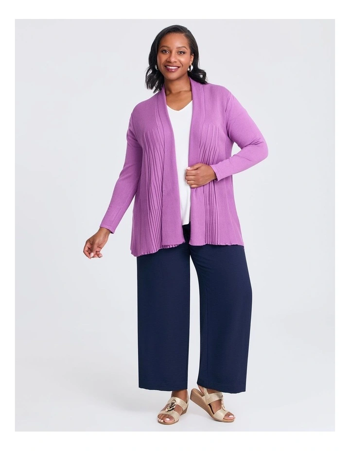 Madonna Natural Cardigan in Orchid image 4