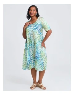 Richmond Patch Pocket Midi Dress in Multi