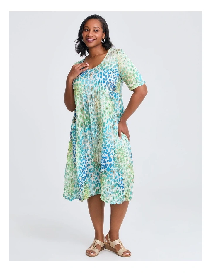 Richmond Patch Pocket Midi Dress in Multi image 1