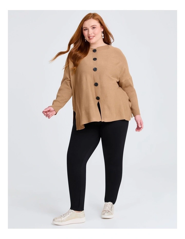 Batwing Natural Jumper in Caramel image 5