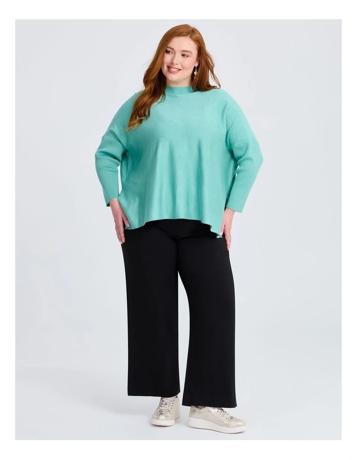 Batwing Natural Jumper in Seafoam image 6