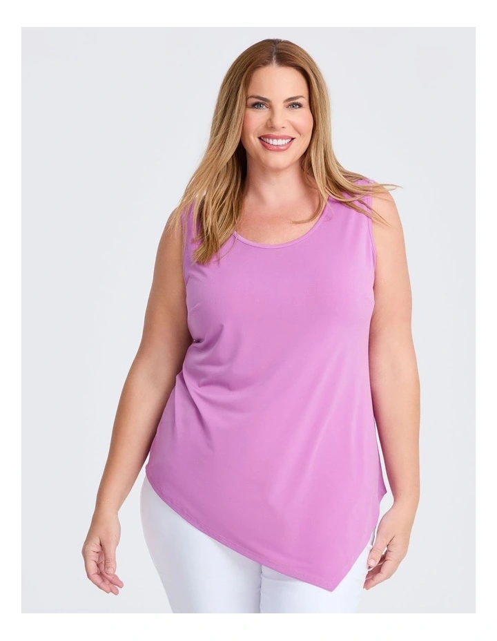 Luna Mix Media Tank in Dusty Lilac image 1