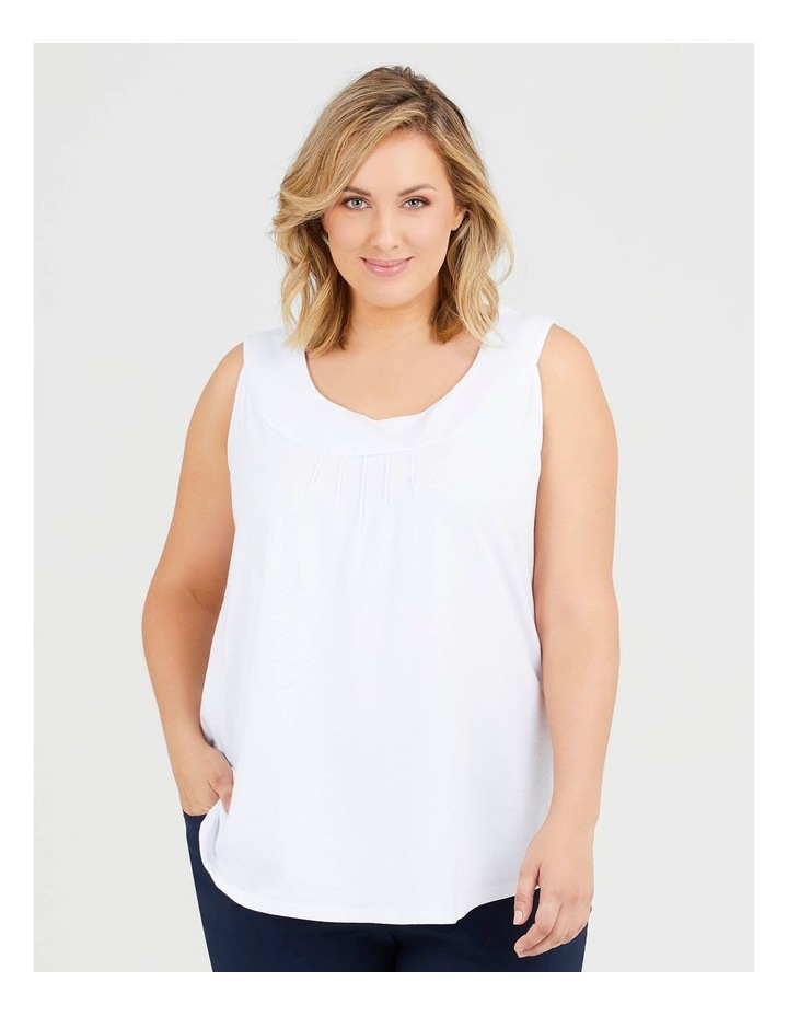 White Sleeveless Top With Collar | Shop 