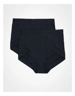 2Pk Bamboo Everyday Briefs Black