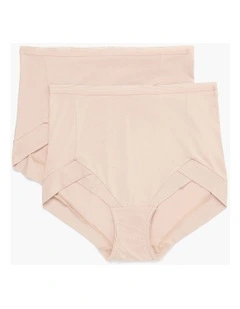 2Pk Bamboo Everyday Briefs Nude