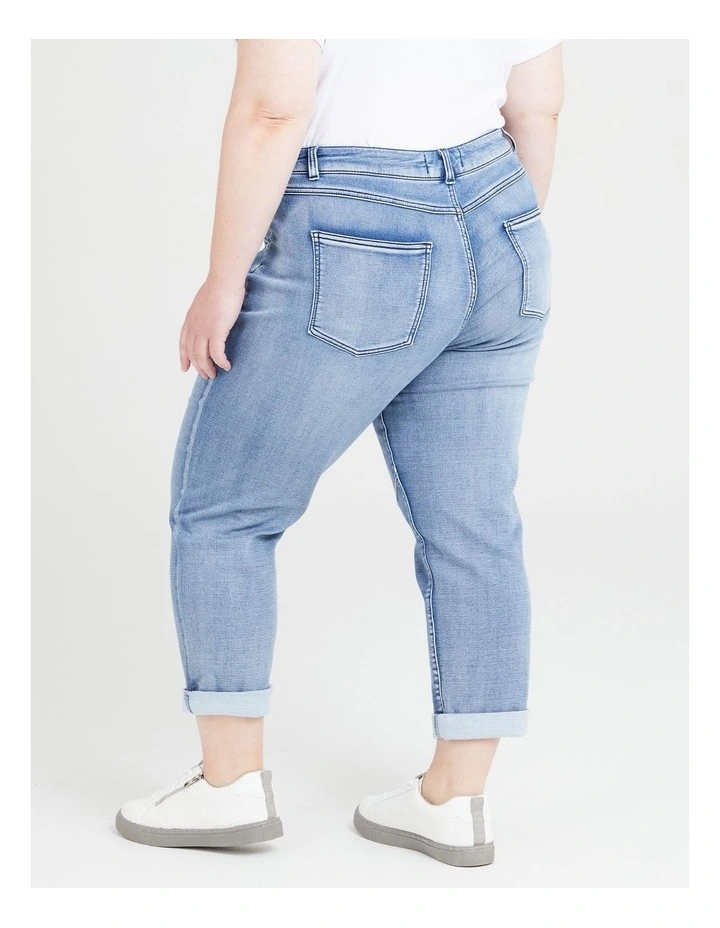 Petite Easy Fit Jeans in Eden Blue Denim image 2