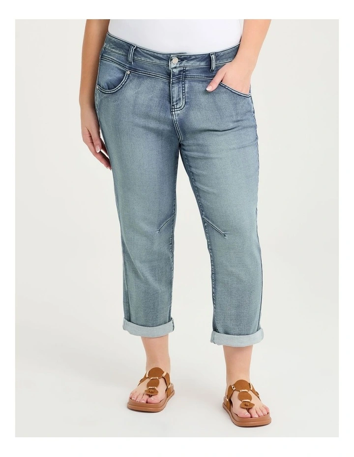 Petite Easy Fit Jeans in Eden Blue Denim image 3