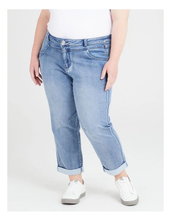 Petite Easy Fit Jeans in Eden Blue Denim image 4