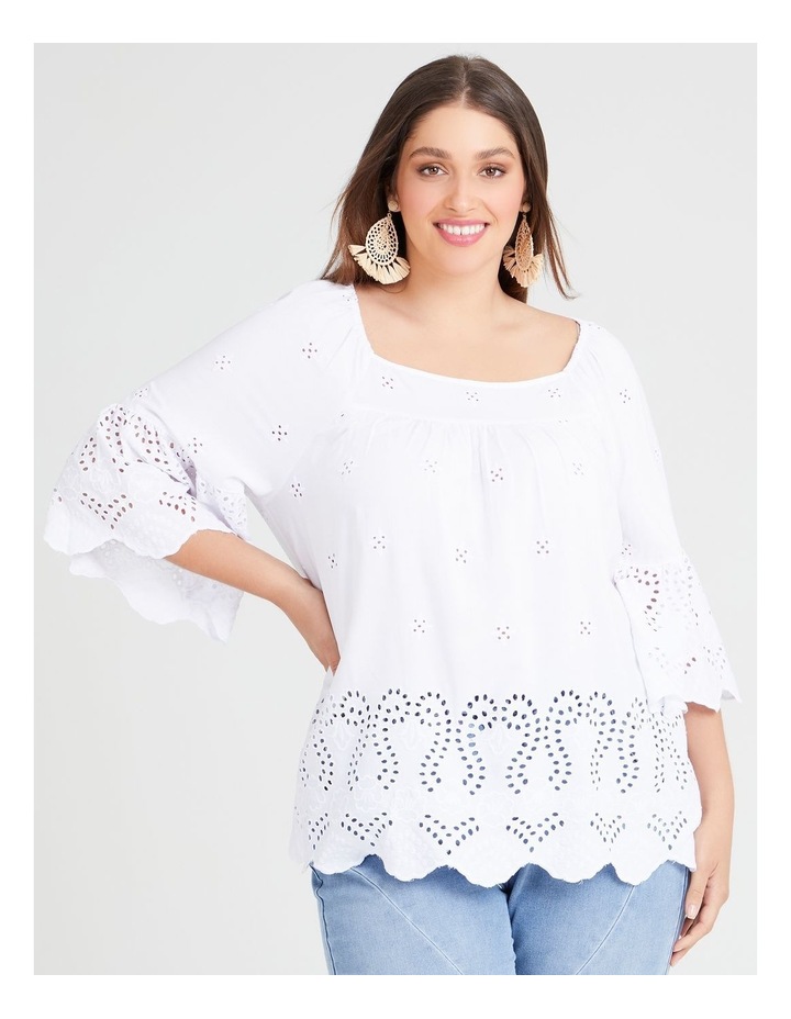 white lace plus size top