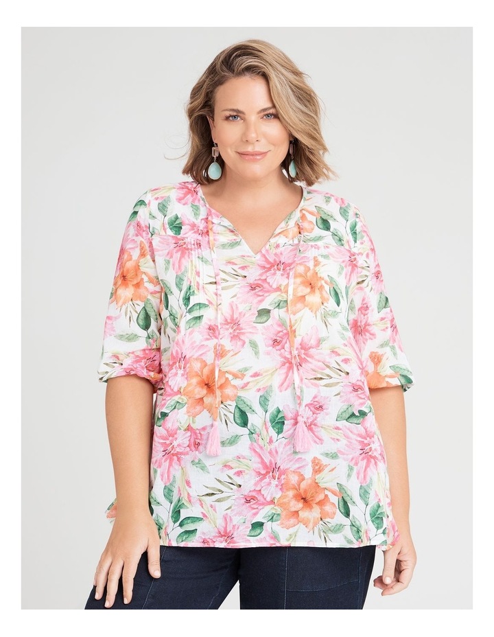 Pink floral top womens Outlet