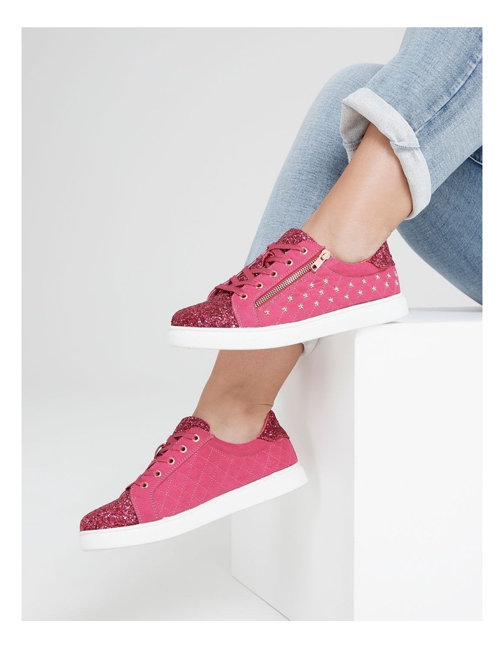Soft Quilted Stud Sneaker in Pink