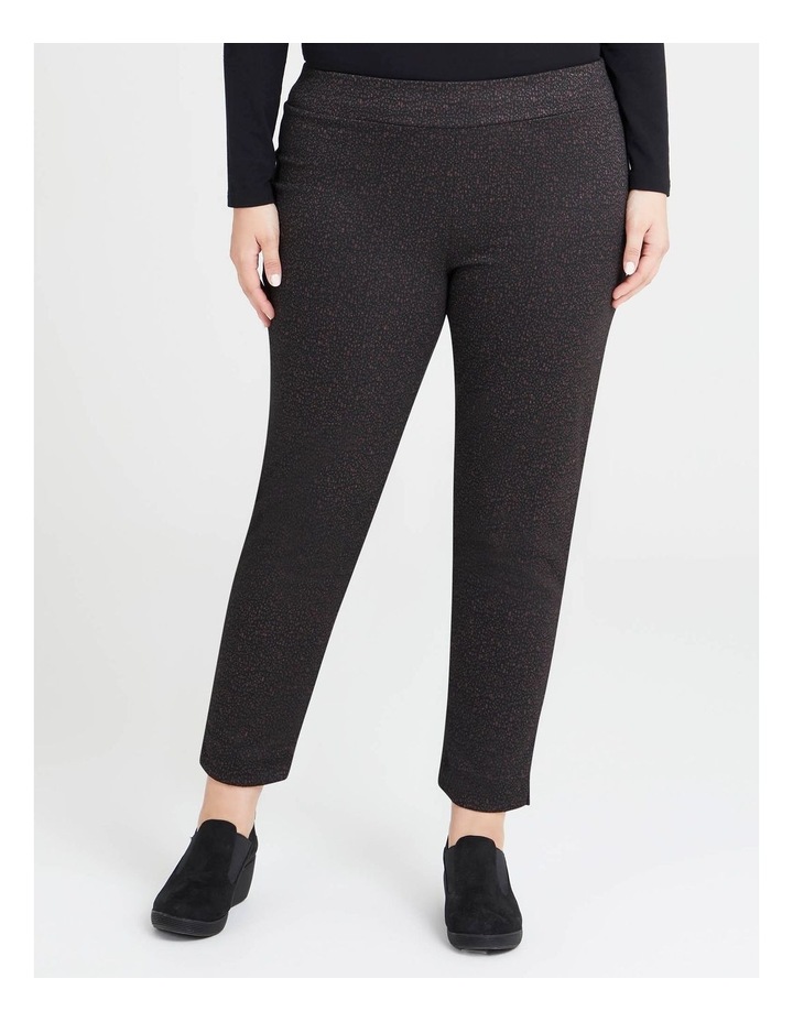Dash Jacquard Knit Pant Black/Spice