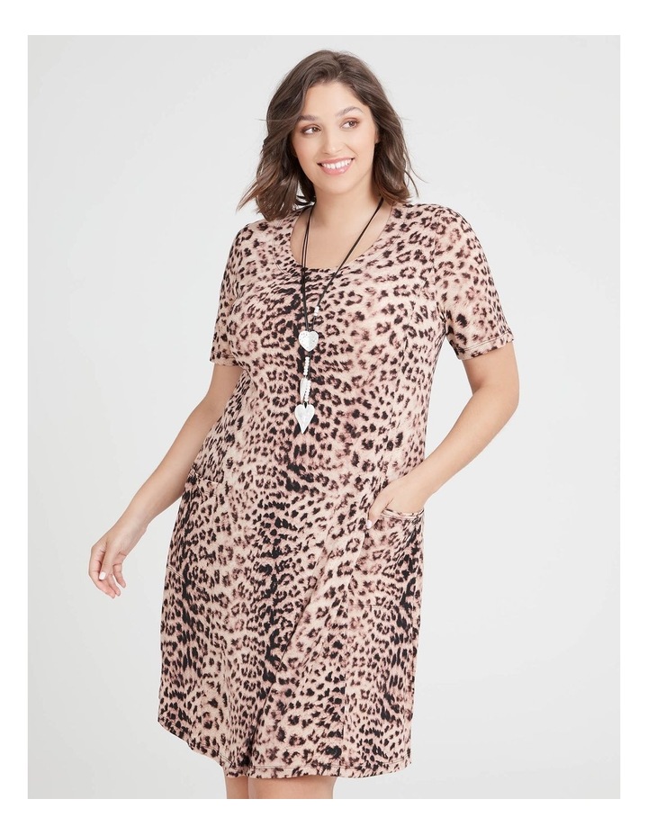 Gracie Printed A-line Dress Leopard