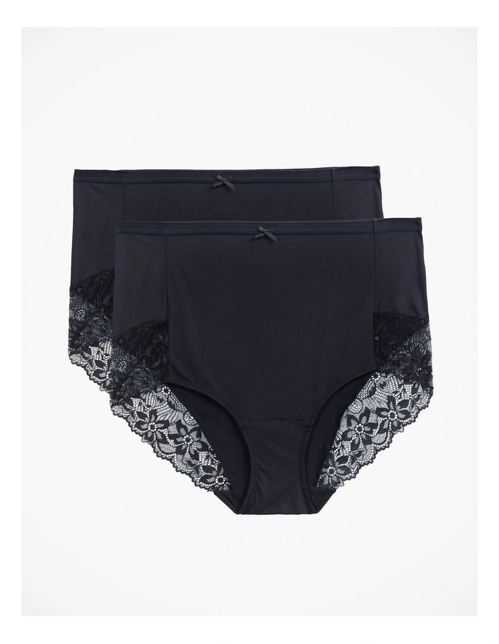 2 Pack Micro Lace Full Briefs image 1