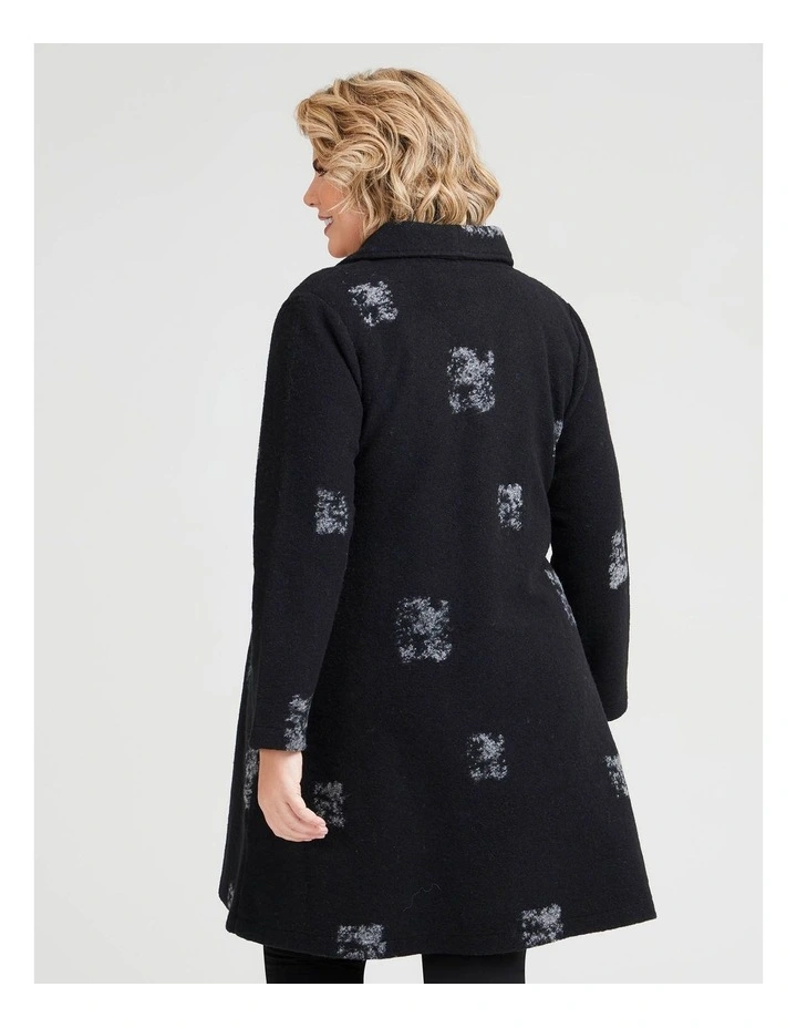 Spot Boiled Wool Coat Black image 2