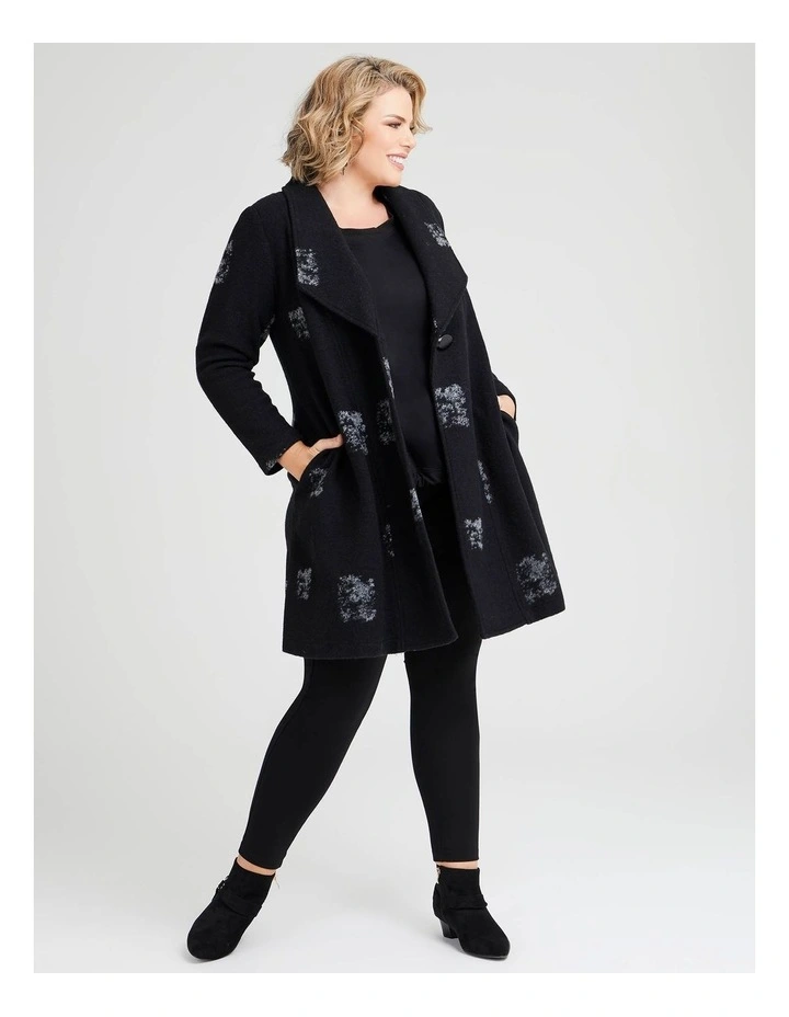 Spot Boiled Wool Coat Black image 4