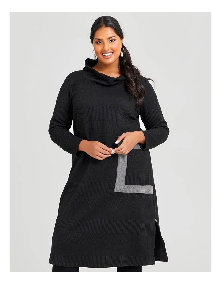 Cowl Rib Ponte Dress in