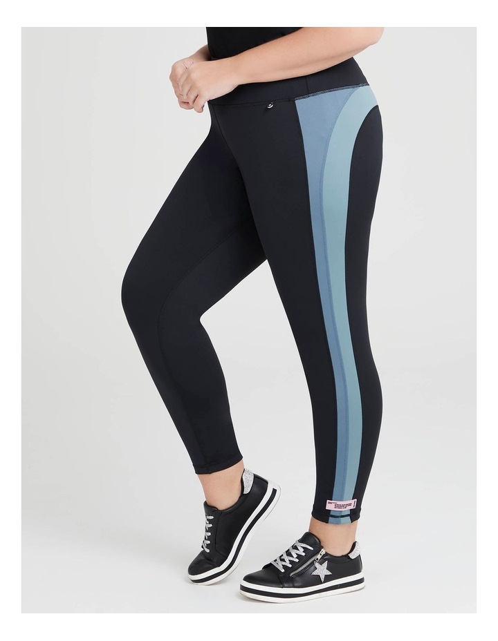 Panelled Active Legging Black