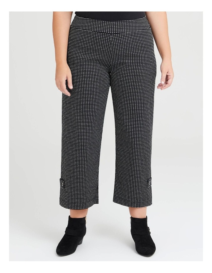 Square Stretch Culotte Pant in Black