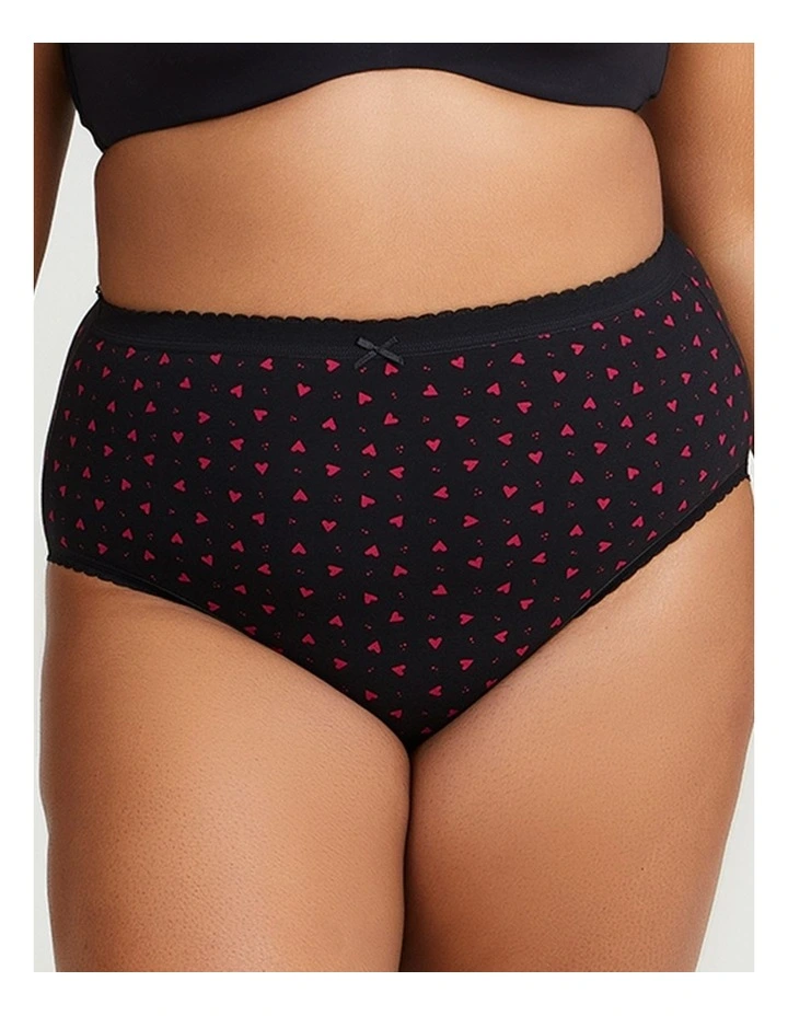 5 Pack Love Cotton Briefs in Multi image 2