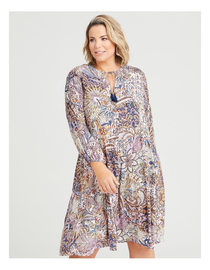 Natural Paisley Mix Dress in Multi