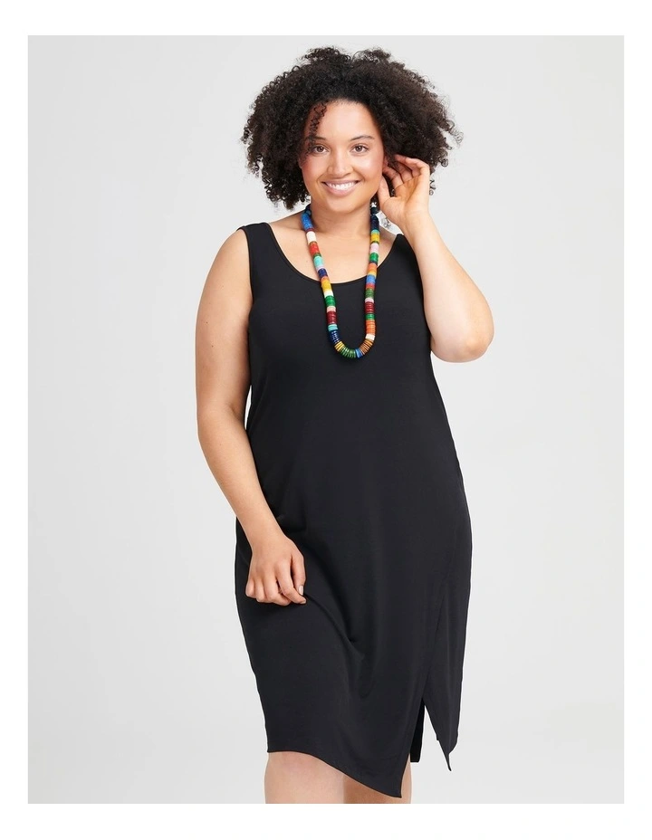 Day To Night Tank Dress in Black image 3