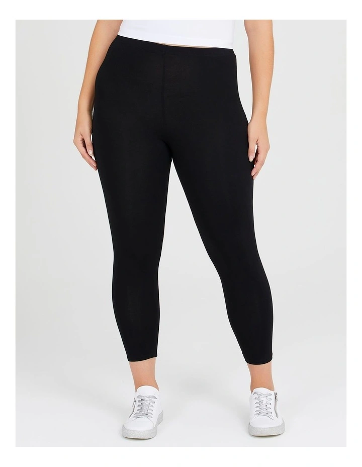 Bamboo Breezy 7/8 Legging in Black image 3