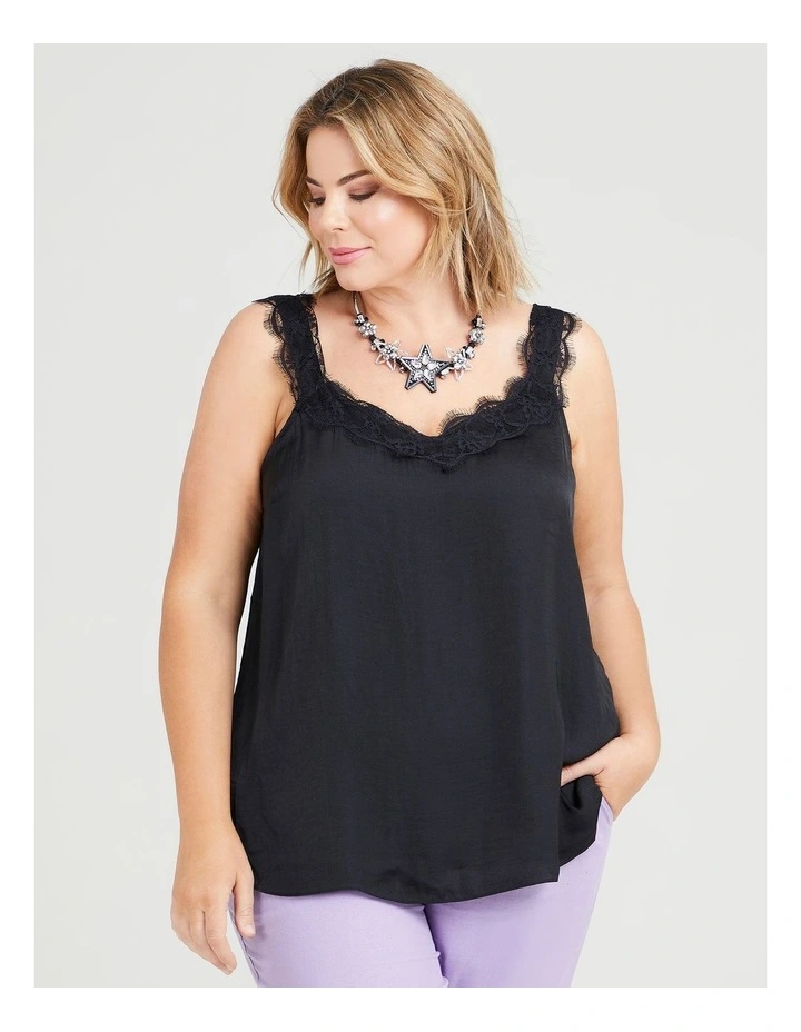 Luxe Lace Cami Black image 1