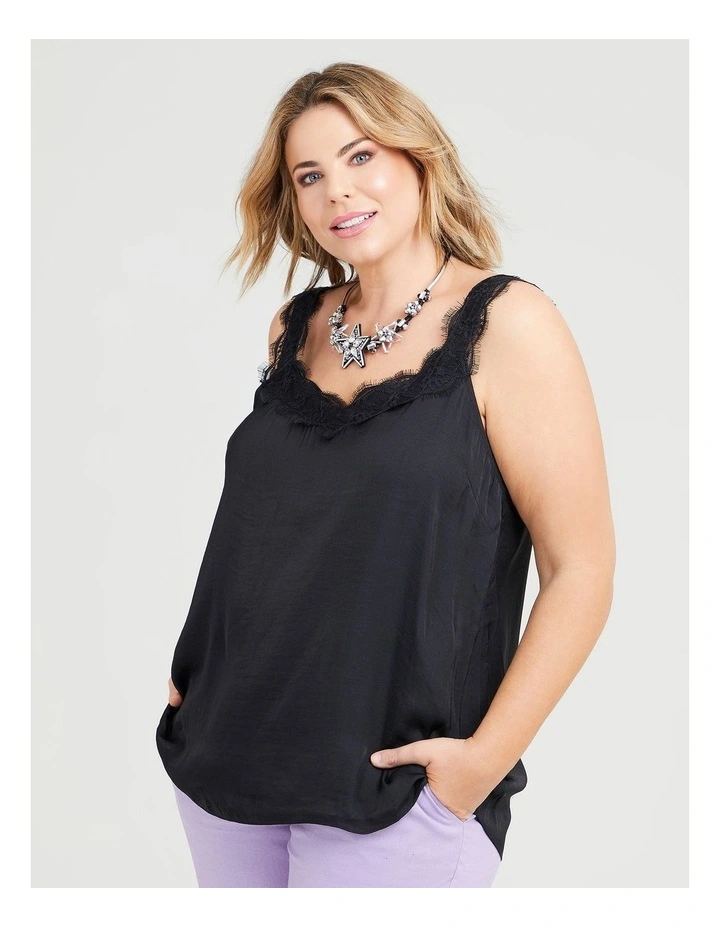 Luxe Lace Cami Black image 3