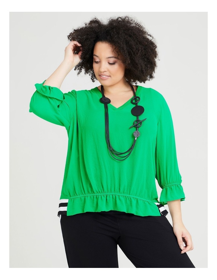 Chiffon Bron Ruffle Top in Goddess