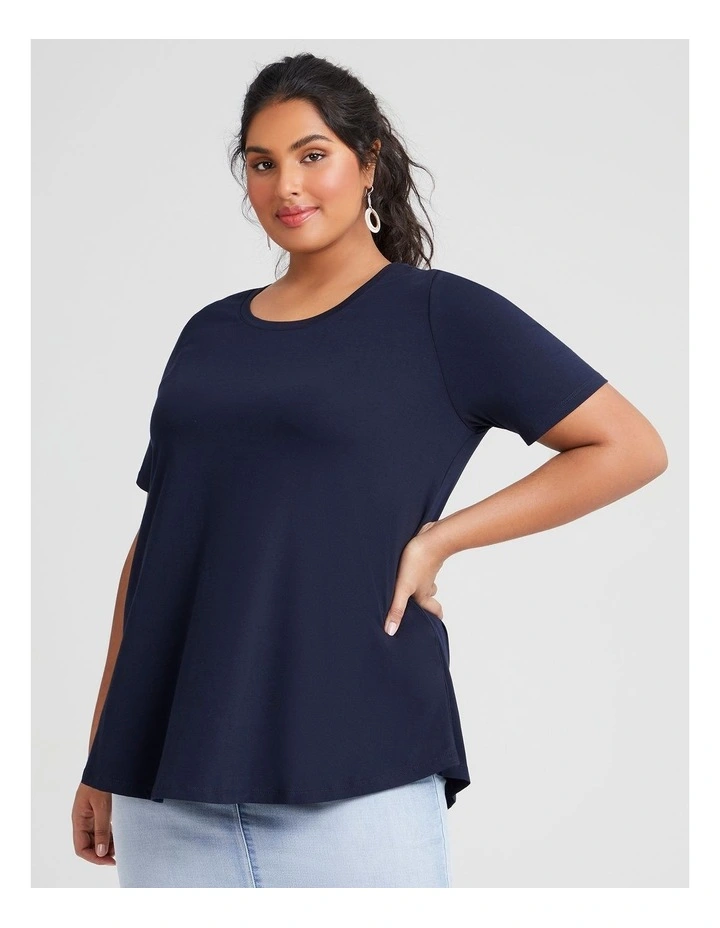 Organic Crew Swing Basic Tee Navy image 1