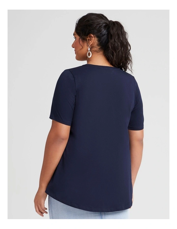 Organic Crew Swing Basic Tee Navy image 2