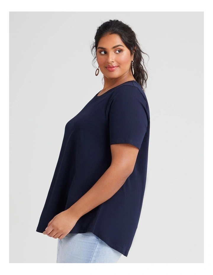 Organic Crew Swing Basic Tee Navy image 3