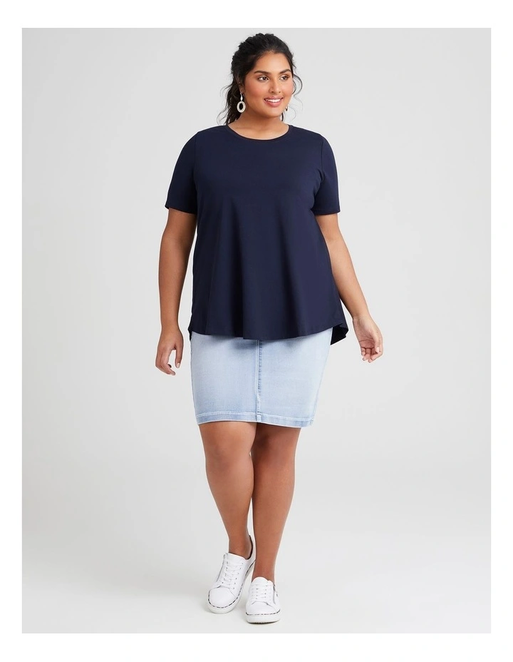 Organic Crew Swing Basic Tee Navy image 4